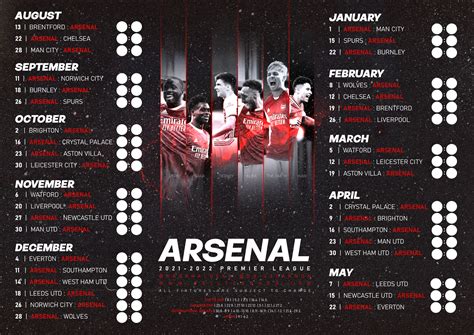 arsenal fc schedule epl